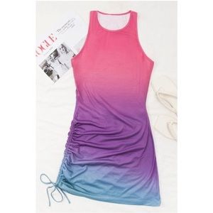 Pink, purple, blue ombré body on dress from Cupshe